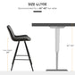Set of 2 Microfiber Cloth Bar Stools, Multi-functional Kitchen Stools, Bar Chair with Metal Leg Padded Cushion Seat for Dining, Black