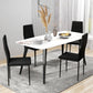 Modern Dining Chairs, Set of 4, High Back Upholstery and Metal Legs for the Living Room, Kitchen, Home Office, Black