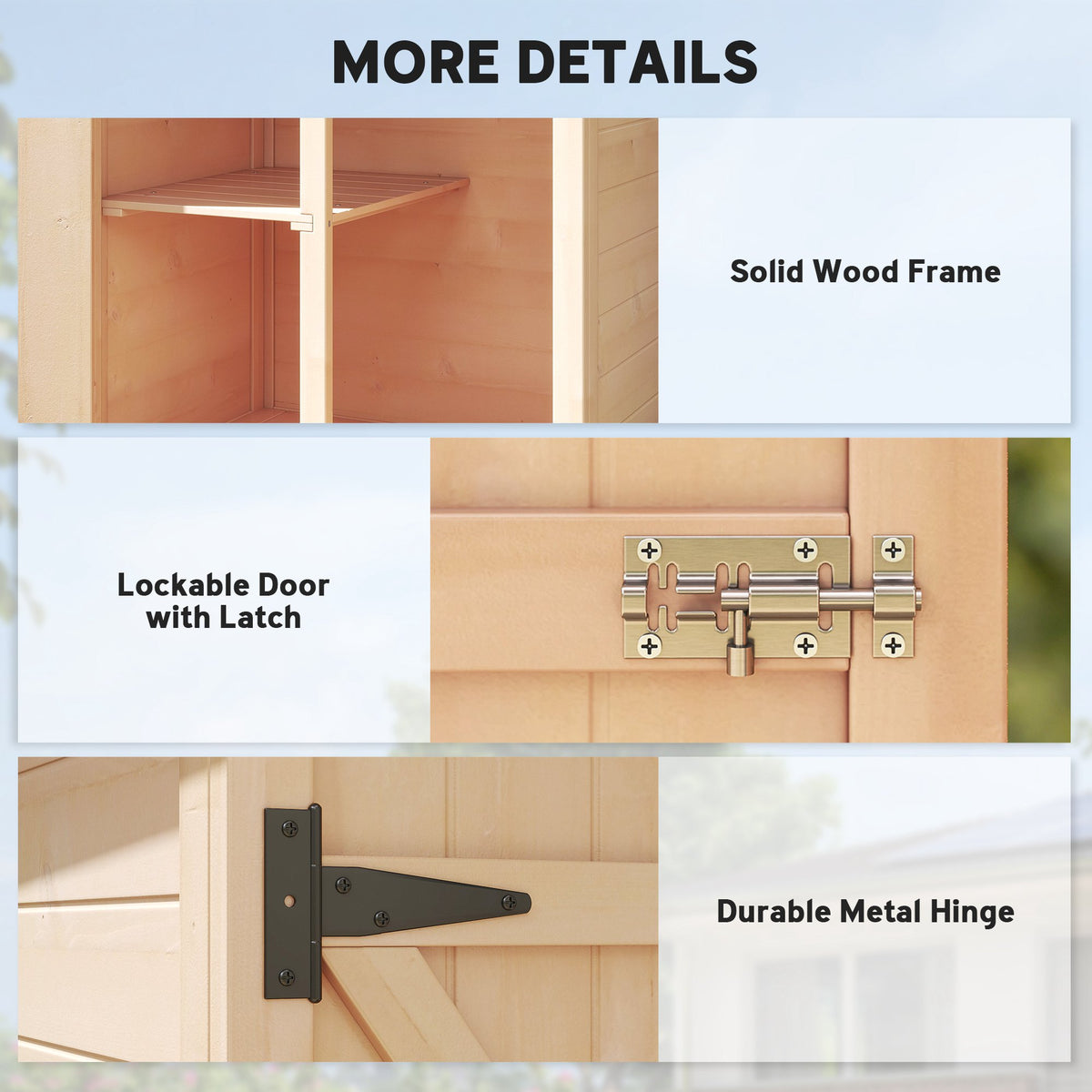 29.9" x 21.7" x 45.3" Storage Cabinet with Asphalt Roof