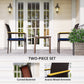 Stackable Wicker Patio Chairs Set of 2 with Removable Cushion, Armrest for Garden, Porch, Yard, Cream White