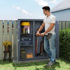 4' x 1.5' Wood Tool Cabinet with Double Doors and Window