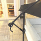 9.5' Dark Grey Offset Parasol with Solar LED Lights