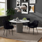 Dining Chairs Set of 2, Velvet-look Fabric Upholstered Kitchen Chairs with Backrest, Armrests and Steel Legs, Black