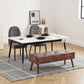 Bedroom Bench, End of Bed Bench with Button Tufted, PU Leather Upholstered Entryway Bench with Wood Legs, Brown