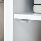 Wooden 3-Tier Modern Nightstand with Pullout Shelf, Adjustable Open Shelf, and Door Cabinet, White