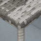 18" Rattan Coffee Table Outdoor Side Table Patio Wicker Furniture, Small Square with All-Weather PE for Garden, Balcony, Backyard, Poolside, Grey