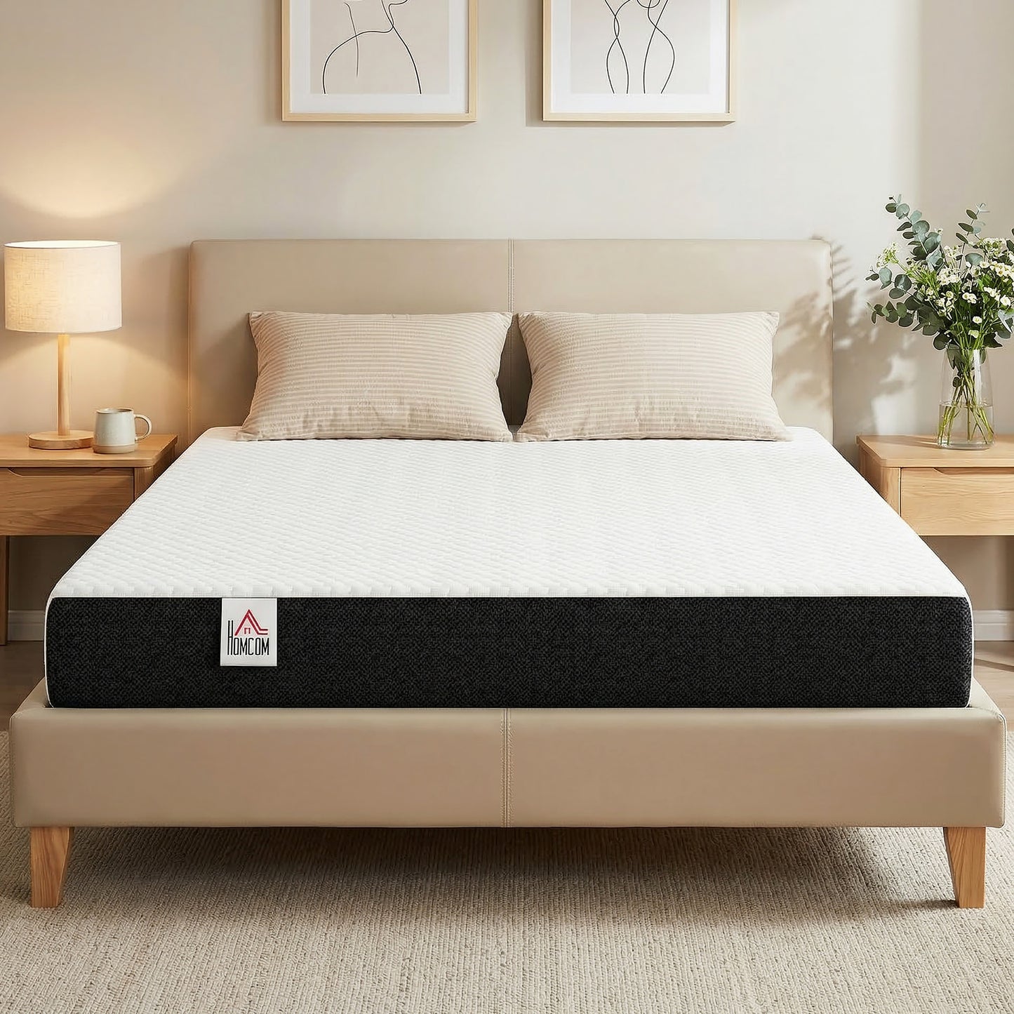 Full 6 Inch Memory Foam Mattress in a Box, Pressure Relief & Lumbar Support, CertiPUR-US Certified, Medium Firm