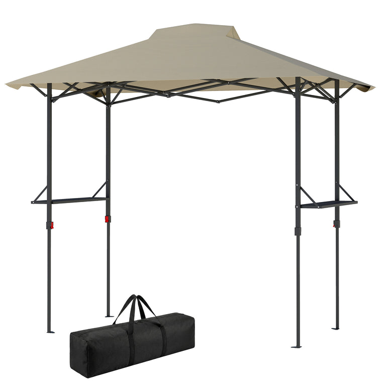 5' x 8.5' Grill Gazebo with 2 Shelves and Carry Bag