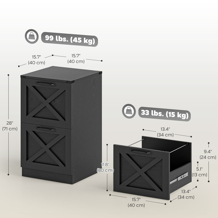2-Drawer Vertical Filing Cabinet