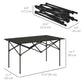 Folding Camping Table with Roll up Top and Carry Bag, Portable Picnic Table for Camping, Picnic, Hiking, Black