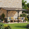 13' x 10' Wall-Mounted Lean-To Pergola with Polycarbonate Roof