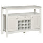 Modern Kitchen Buffet Bar Cabinet Storage Sideboard Dining Server with Drawer & 12-Bottle Wine Rack for Living Room, White