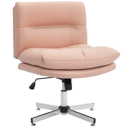 Armless Criss-Cross Office Chair with Tilt - Pink
