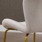 Dining Chairs Set of 2, Modern Accent Chair with Cushioned Backrest, Upholstery for Living Room, Cream White