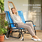 Outdoor Glider Bench, Patio Glider for 2 Persons, Blue