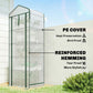 Mini Greenhouse with Screen Roof, Portable Small Greenhouse with Roll-Up Zipper Door