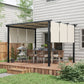 Metal Pergola, Outdoor Pergola with Retractable Canopy, for Garden, Patio, Backyard, Deck