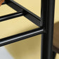 3 Piece Counter Height Bar Table Set with 1 Table, 2 Matching Stools, Dining Table Set with Storage Shelf and Metal Frame Footrest, Black and Oak
