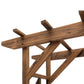 79" Plant Trellis, Arched Garden Arbour with Pergola Style Roof, Fir Wood Frame for Climbing Vines