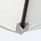 8.5' Cream White Round Aluminum Parasol with Crank Handle