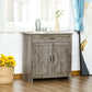 Farmhouse Sideboard Buffet Cabinet, Storage Cabinet with Barn Doors, Ash Grey