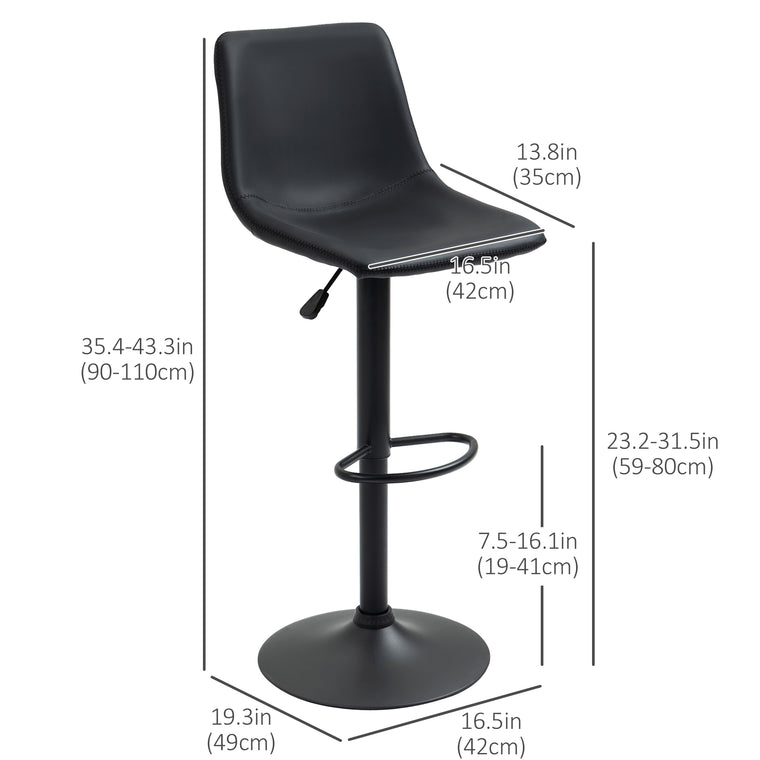 Swivel Counter Height Bar Stools Set of 2
