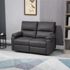 2 Seater Reclining Chair, Loveseat Recliner Sofa with Footrest and Split Backrest, Dark Grey