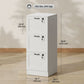 Vertical Filing Cabinet with 3 Drawers, Lock, File Cabinet for Home Office, A4 and Letter Size Files, White