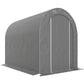Outdoor Storage Shed, Heavy Duty Galvanized Steel Portable Shed for Bike, Motorcycle, Garden Tools, Black
