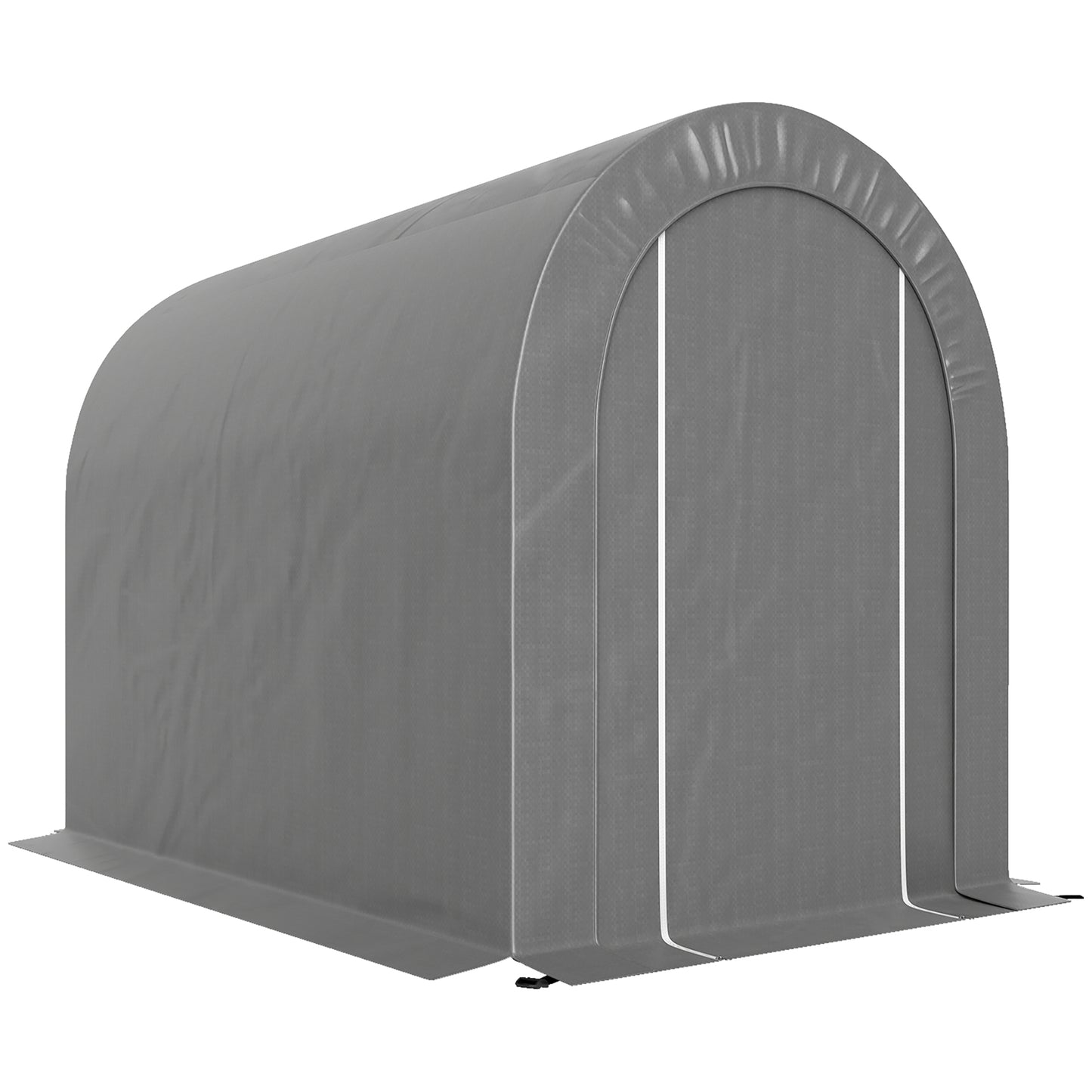 Outdoor Storage Shed, Heavy Duty Galvanized Steel Portable Shed for Bike, Motorcycle, Garden Tools, Black