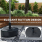 Black Patio Umbrella Base with Handle