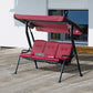3-Person Patio Swing Chair with Canopy 3 Seater Porch Swing for Garden, Backyard, Poolside, Light Grey