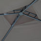 8' x 5' Grill Gazebo Double Tiered Tent Pavilion Grill Canopy Garden Sun Shade with 2-Tires Shelf