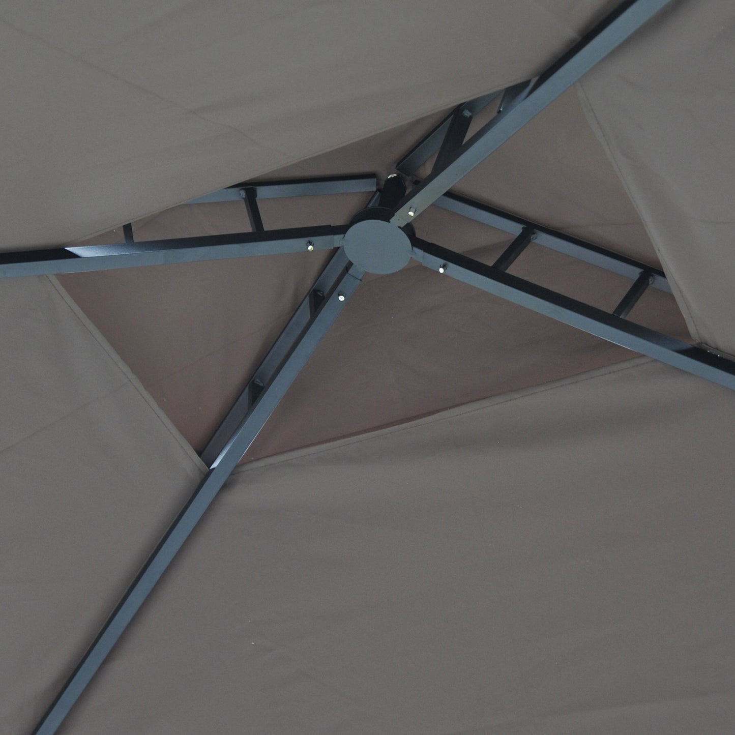 8' x 5' Grill Gazebo Double Tiered Tent Pavilion Grill Canopy Garden Sun Shade with 2-Tires Shelf