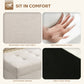 Storage Ottoman Bench, Foot Rest with Lift-Up Lid and Wood Legs, Linen Storage Chest for Living Room, Cream White