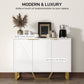 Sideboard Buffet Cabinet with Adjustable Shelves, Living Room Cabinet, TV Cabinet for 50 Inch TV, White