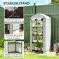 Mini Greenhouse with Screen Roof, Portable Small Greenhouse with Roll-Up Zipper Door