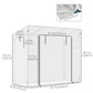 6.6' x 2.5' x 5.5' Patio Hot House, Walk-in Garden Greenhouse with Steel Frame, Door, Window for Balcony, Patio, White