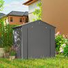 6' x 4' Galvanized Bike Storage Shed with Roll-Up Door and Vents