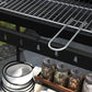 Charcoal Barbecue Grill with Adjustable Grill Height, Portable BBQ Trolley with Ash Catcher and Wheels, Black