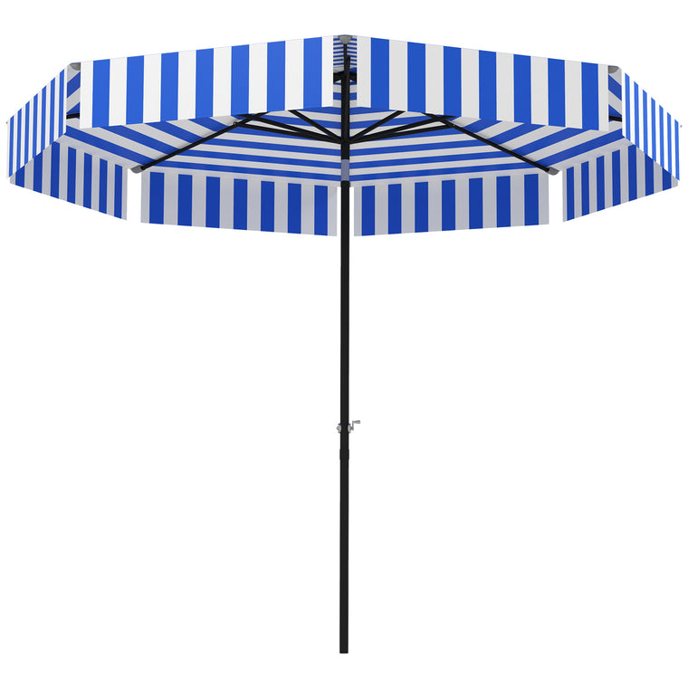 8.7FT Navy Blue Patio Umbrella with 8 Ribs & Crank Handle