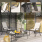 Set of 2 Outdoor Dining Chairs, Stackable Lawn Chairs with High Back, Breathable Mesh Seat for Garden Porch, Black