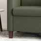 Fabric Accent Chair, Modern Armchair with Seat Cushion and Non-Slip Pads for Living Room, Bedroom, Dark Green