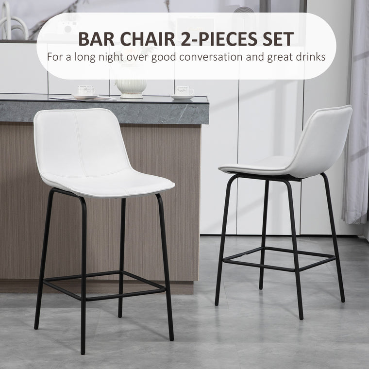 Upholstered Counter Height Bar Stools Set of 2