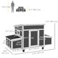 Wooden Chicken Coop with Nesting Box for 2-4 Chickens, Dark Grey