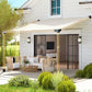 Pergola Kit, 15° Slanted Pergola Bracket Kit with 3-Way Brackets, Post Bases, Wall Mounts for 3.6" X 3.6" Lumber, Black