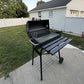 30" Charcoal Barbecue Grill with Wheels Outdoor Barbecue with Adjustable Charcoal Rack, Storage Shelf, Wheel, for Garden Camping Picnic
