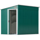 5' x 7' Galvanized Lean-To Shed with Sliding Doors and Foundation