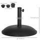 44 lbs Cement Round Umbrella Base Holder 19" Heavy Duty Parasol Stand for Patio, Outdoor, Backyard, Black