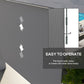 Patio Door Blinds, Outdoor Roller Shades, Cordless Roll Up Shade for Porch Gazebo, Light Grey